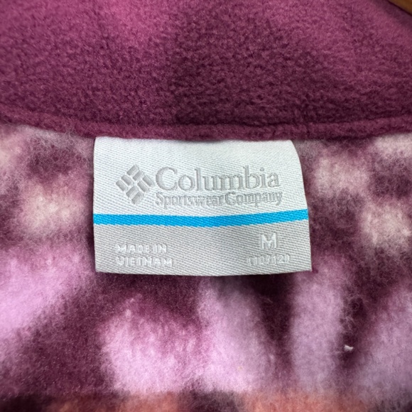 Columbia Girl’s Size Medium 10/12 Marionberry West Bend Full Zip Fleece Jacket - Picture 4 of 7